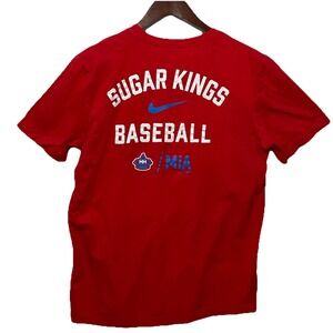 Nike Miami Marlins Sugar Kings Baseball T-Shirt Red Heritage MiLB Medium